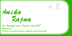 aniko rajna business card